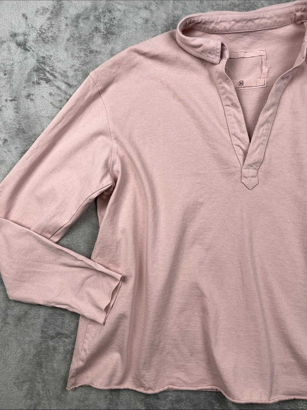 NEW‎ Frank & Eileen M 100% Cotton Pink Long Sleeve Patrick Popover Top USA